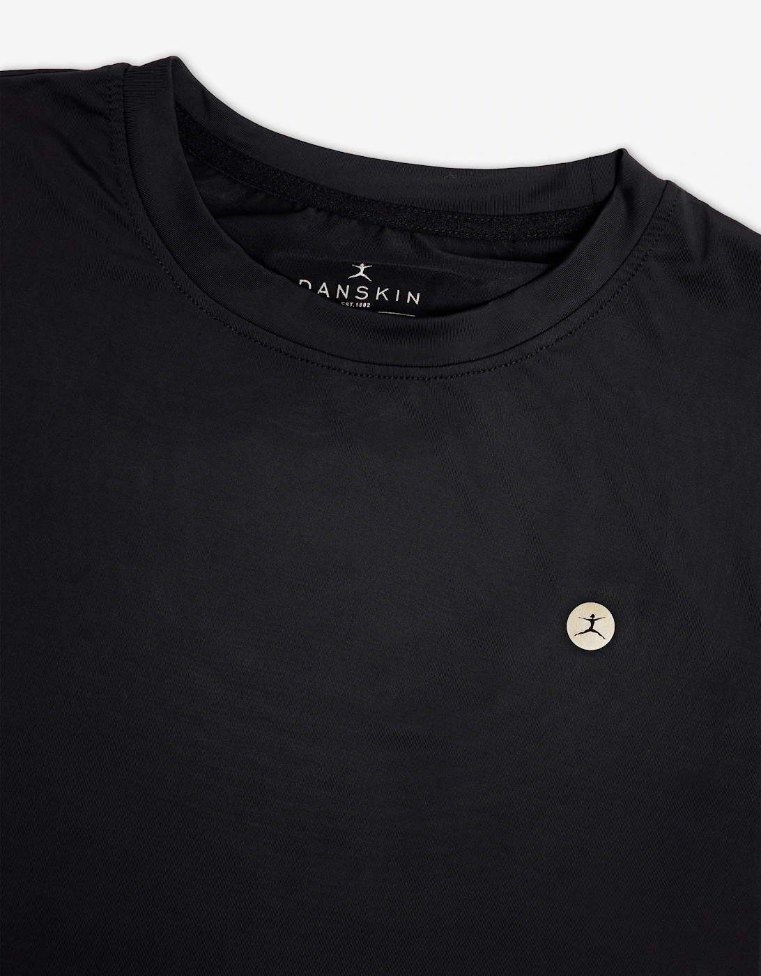 Girls Scoop Hem T-Shirt in Black