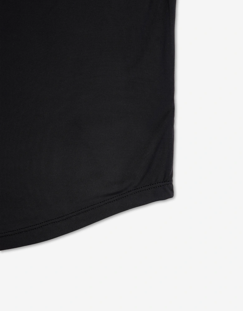 Girls Scoop Hem T-Shirt in Black