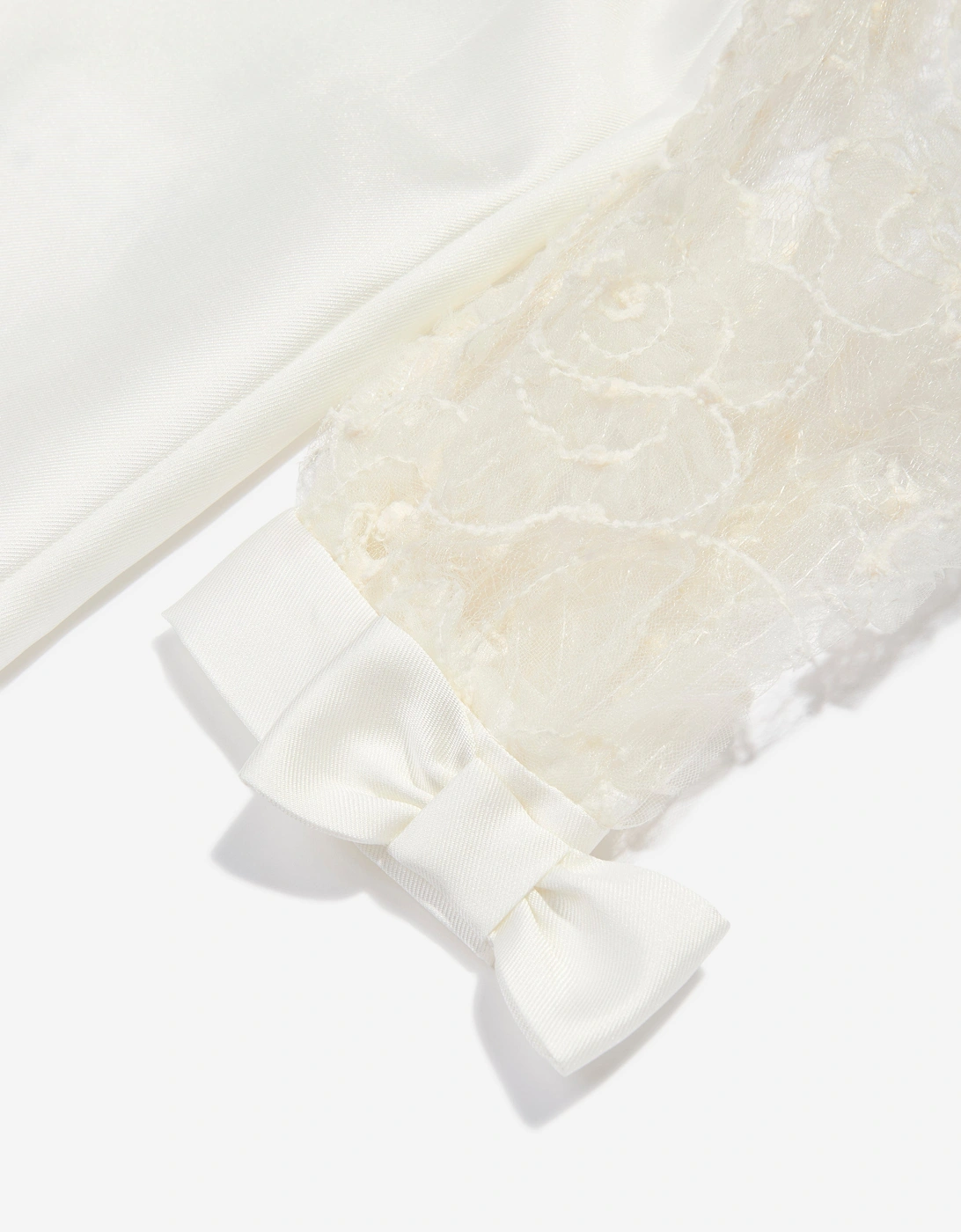 Girls Organza Flower Sleeve Dress in White