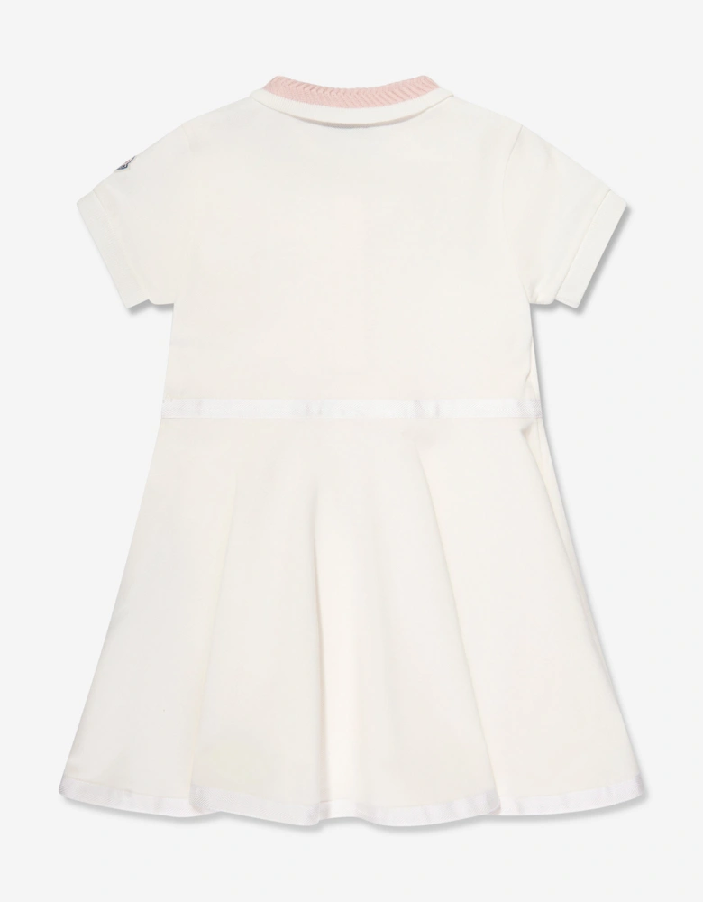 Enfant Girls Logo Polo Dress in White