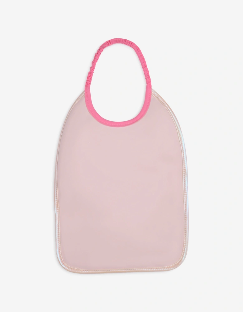 Billieblush Baby Girls Iridescent Quilted Bib in Pink