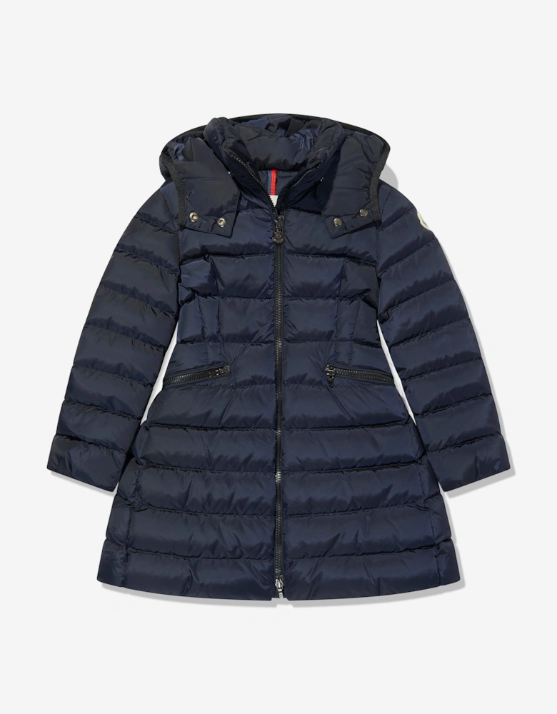 Enfant Girls Down Padded Charpel Long Coat in Navy