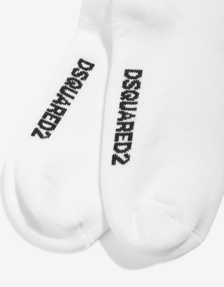 Kids Icon Logo Socks in White