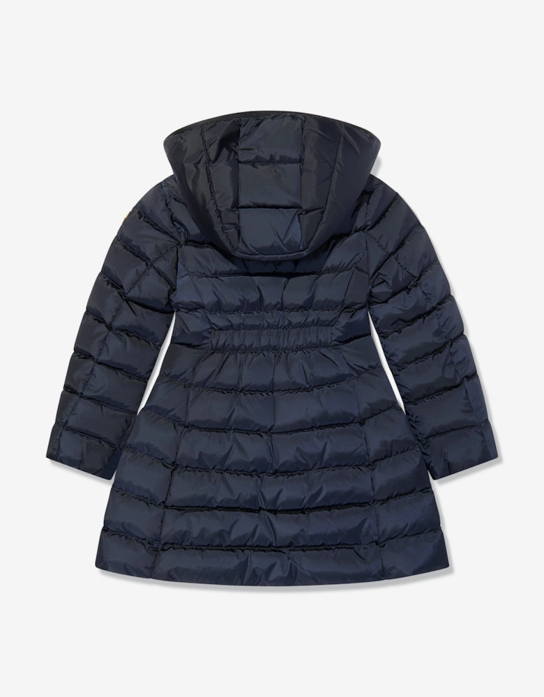 Enfant Girls Down Padded Charpel Long Coat in Navy