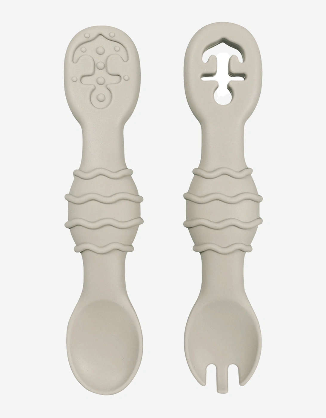 Bloom Bambini Bloom Bambini Silicon Spoon and Fork Set - Grey