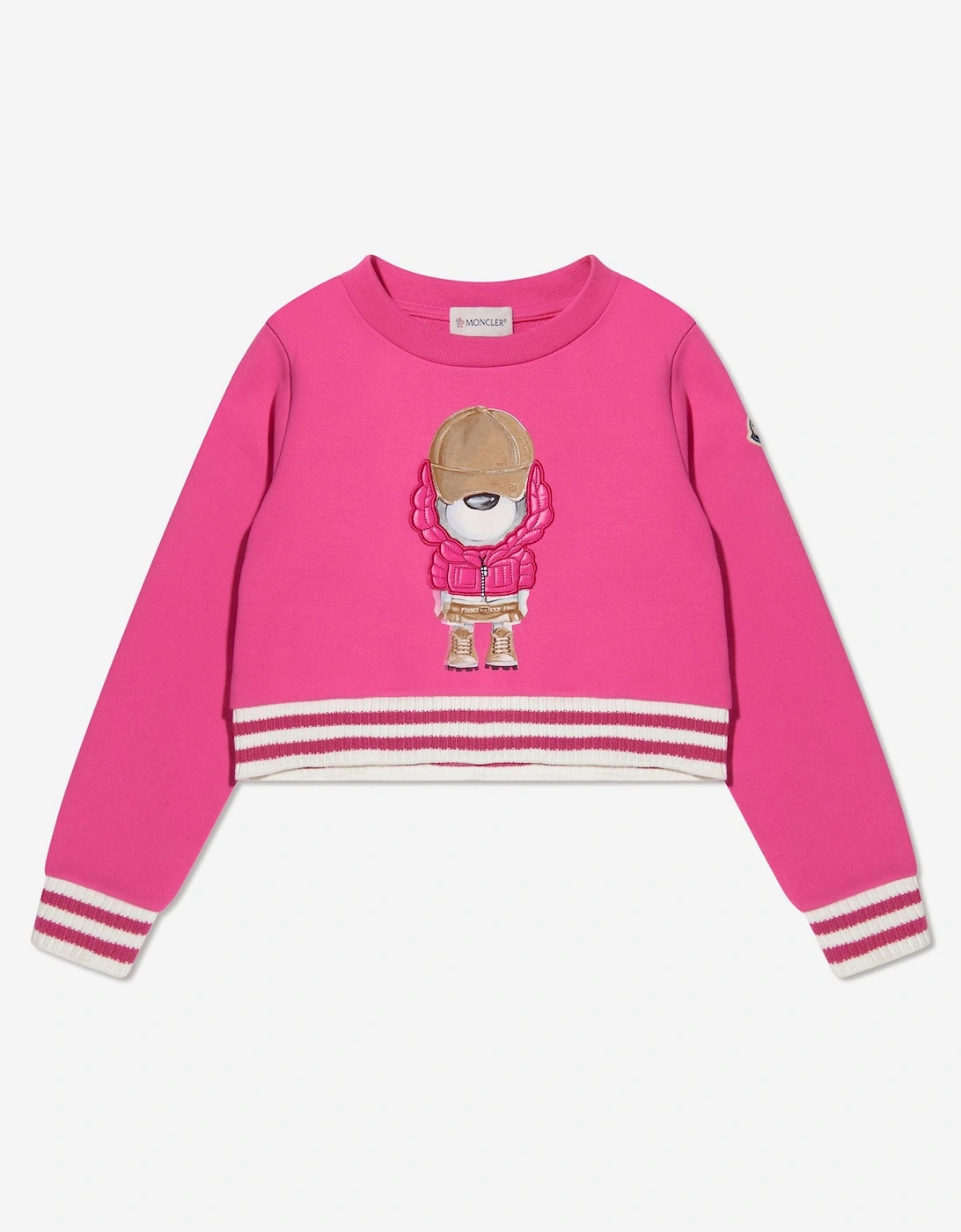 Enfant Girls Bear Print Sweatshirt in Pink, 5 of 4
