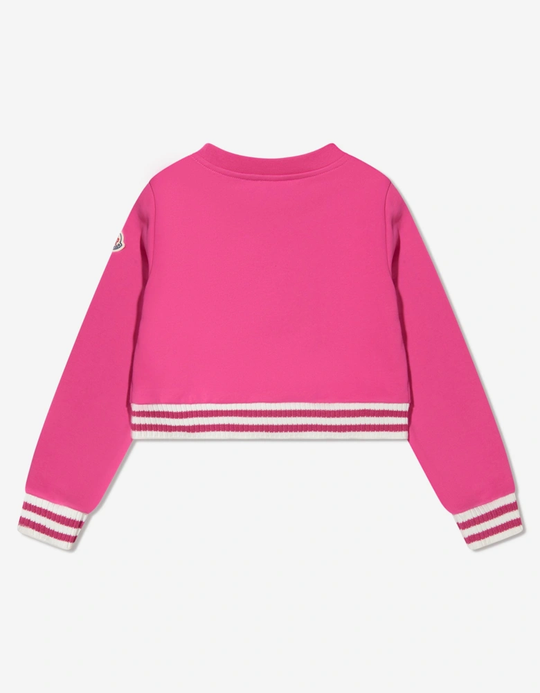 Enfant Girls Bear Print Sweatshirt in Pink