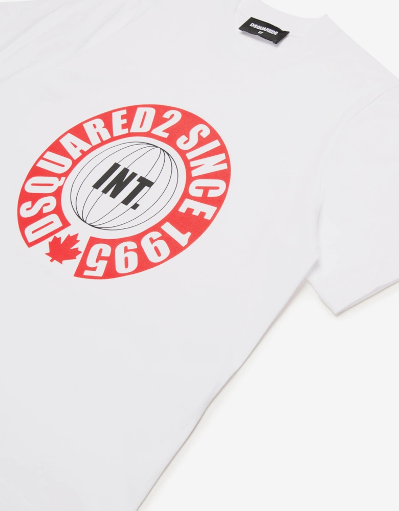 Kids Slouch Fit Logo T-Shirt in White