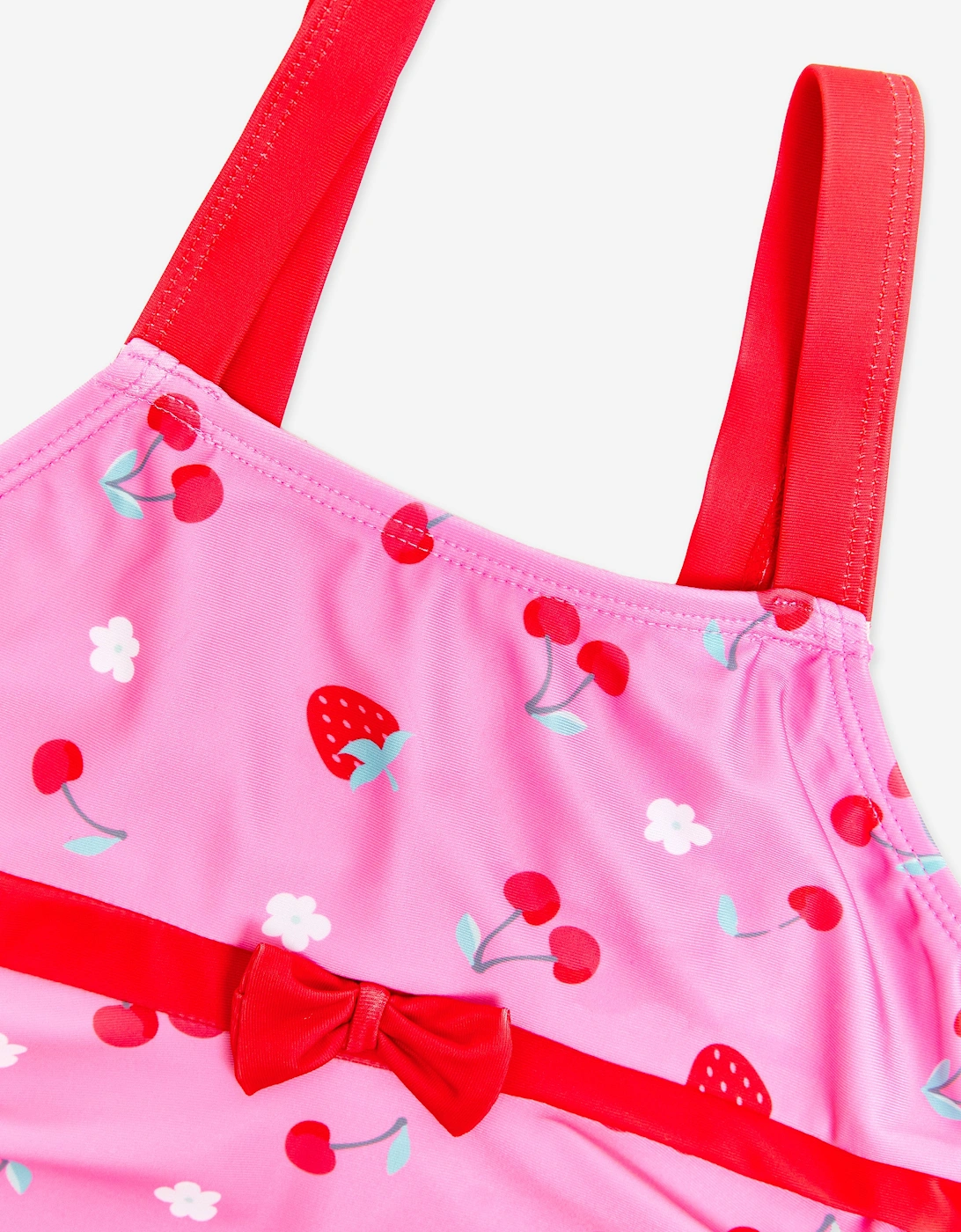 Girls Cherry Swimsuit in Pink (UPF50+)