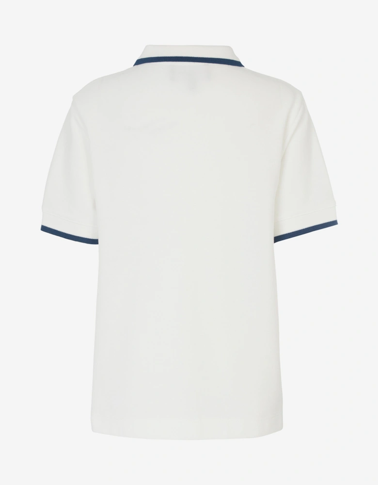 Boys Logo Tape Polo Shirt in White