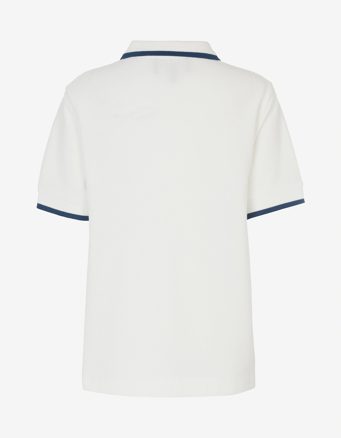 Boys Logo Tape Polo Shirt in White