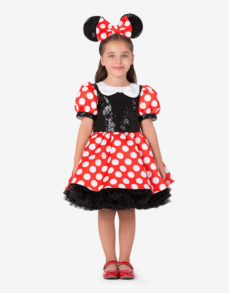Girls Minnie Mouse Costume in Multicolour