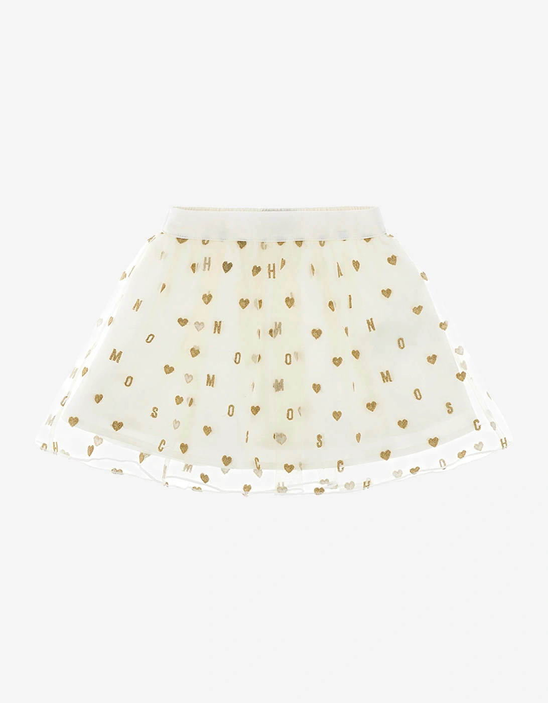 Baby Girls Hearts Skirt Set in Ivory