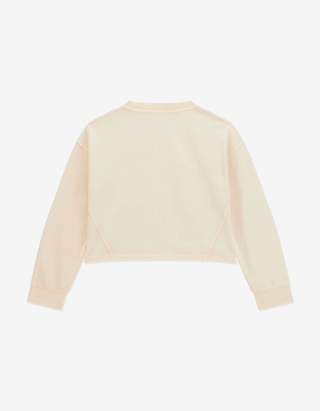 Girls Oversized Logo Sweatshirt in Ivory