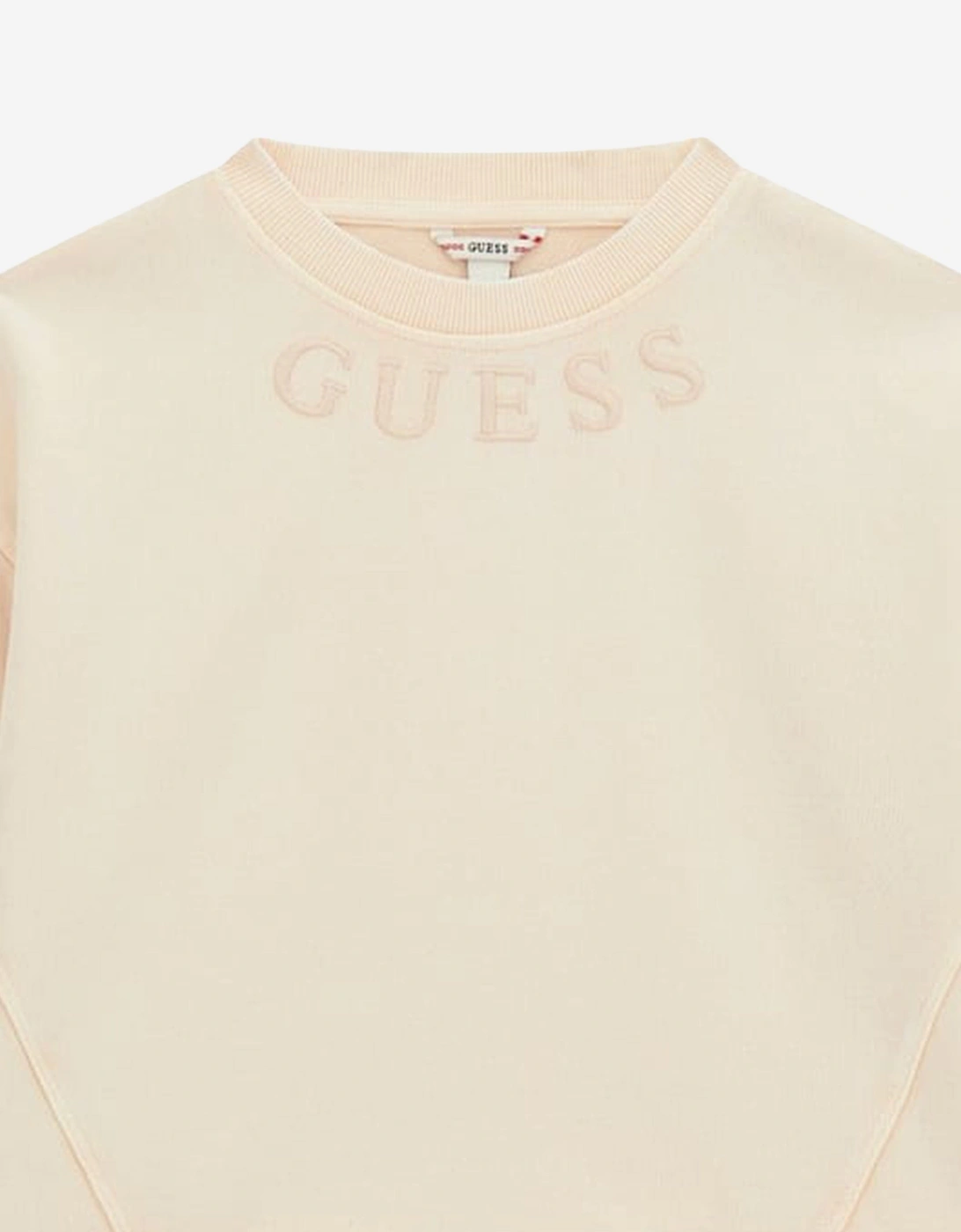 Girls Oversized Logo Sweatshirt in Ivory