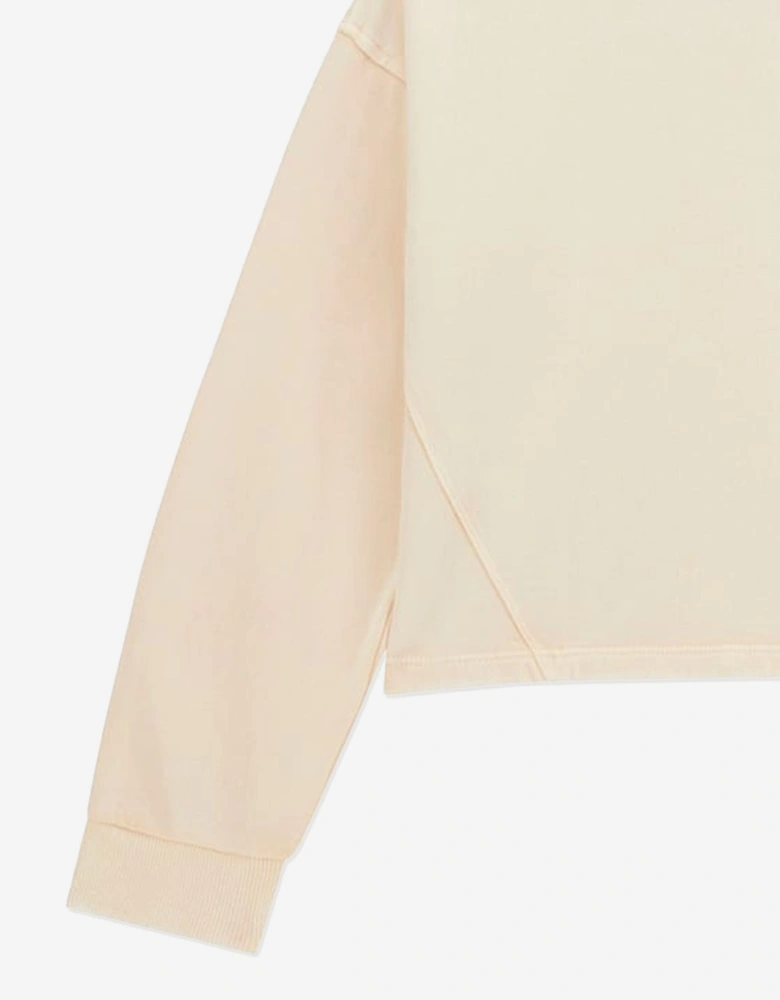 Girls Oversized Logo Sweatshirt in Ivory