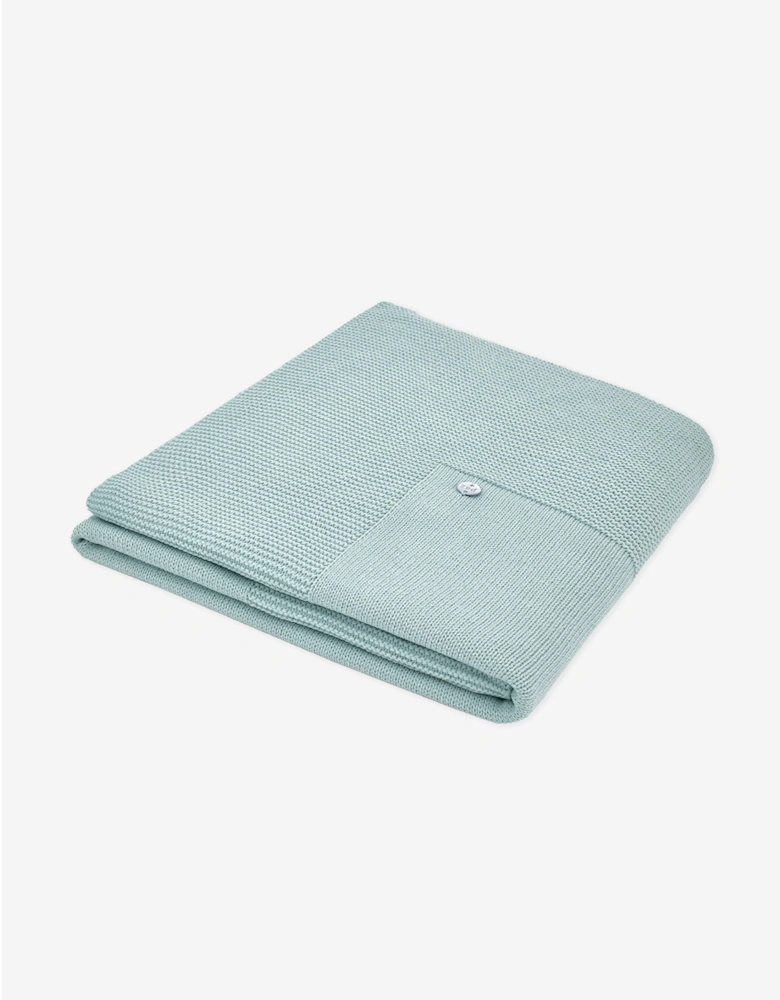 Baby Girls Wool Knit Blanket in Green