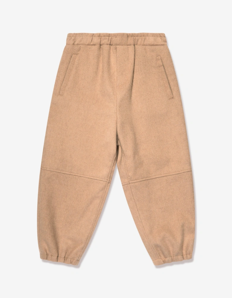 Boys FF Pocket Flannel Trousers in Beige