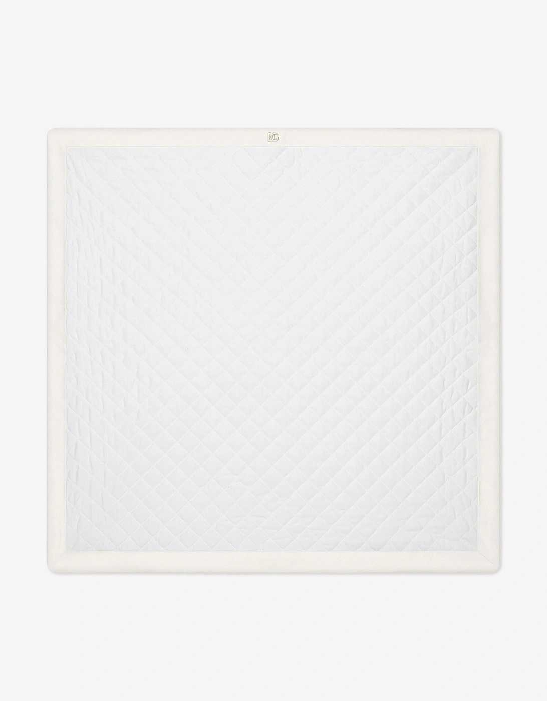 Baby Quilted Jacquard Logo Blanket in Ivory (72cm), 5 of 4