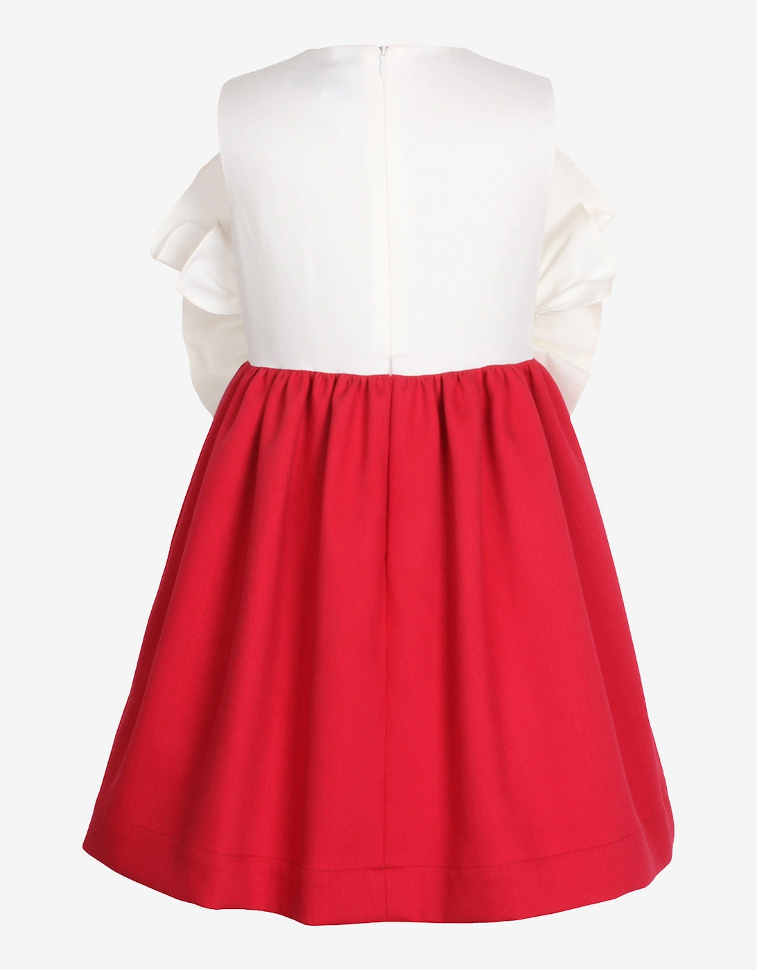 Girls Out Of The Blue Fan Bow Ruffle Dress in Red