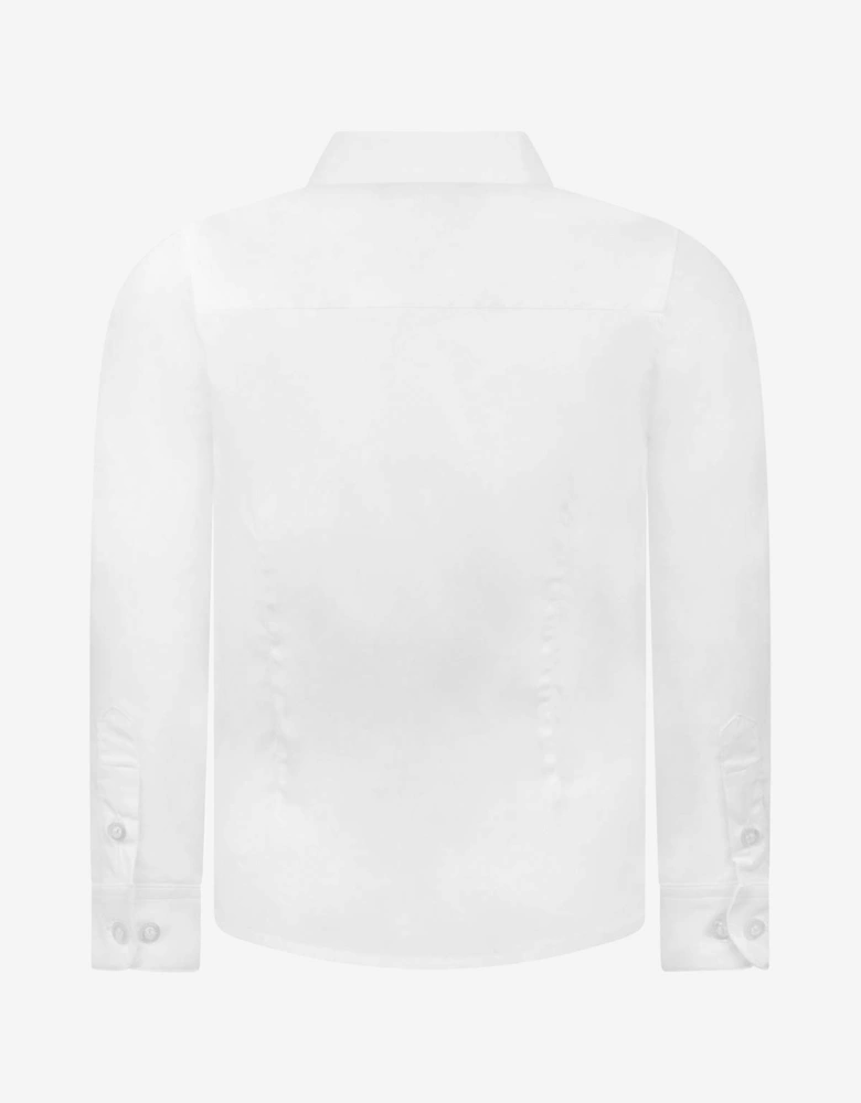 Boys Cotton Long Sleeve Branded Shirt