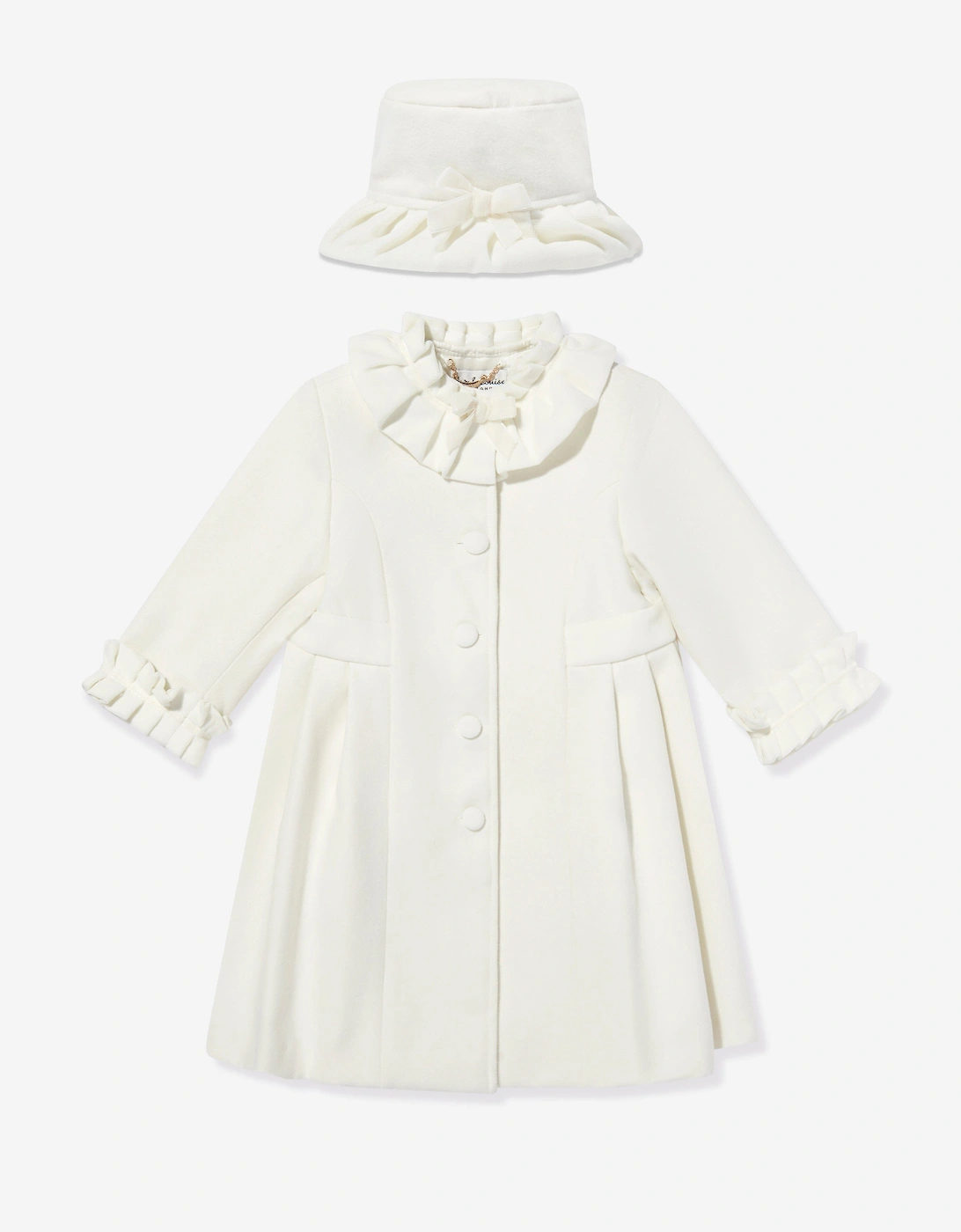 Girls Coat and Hat Set in Ivory, 5 of 4