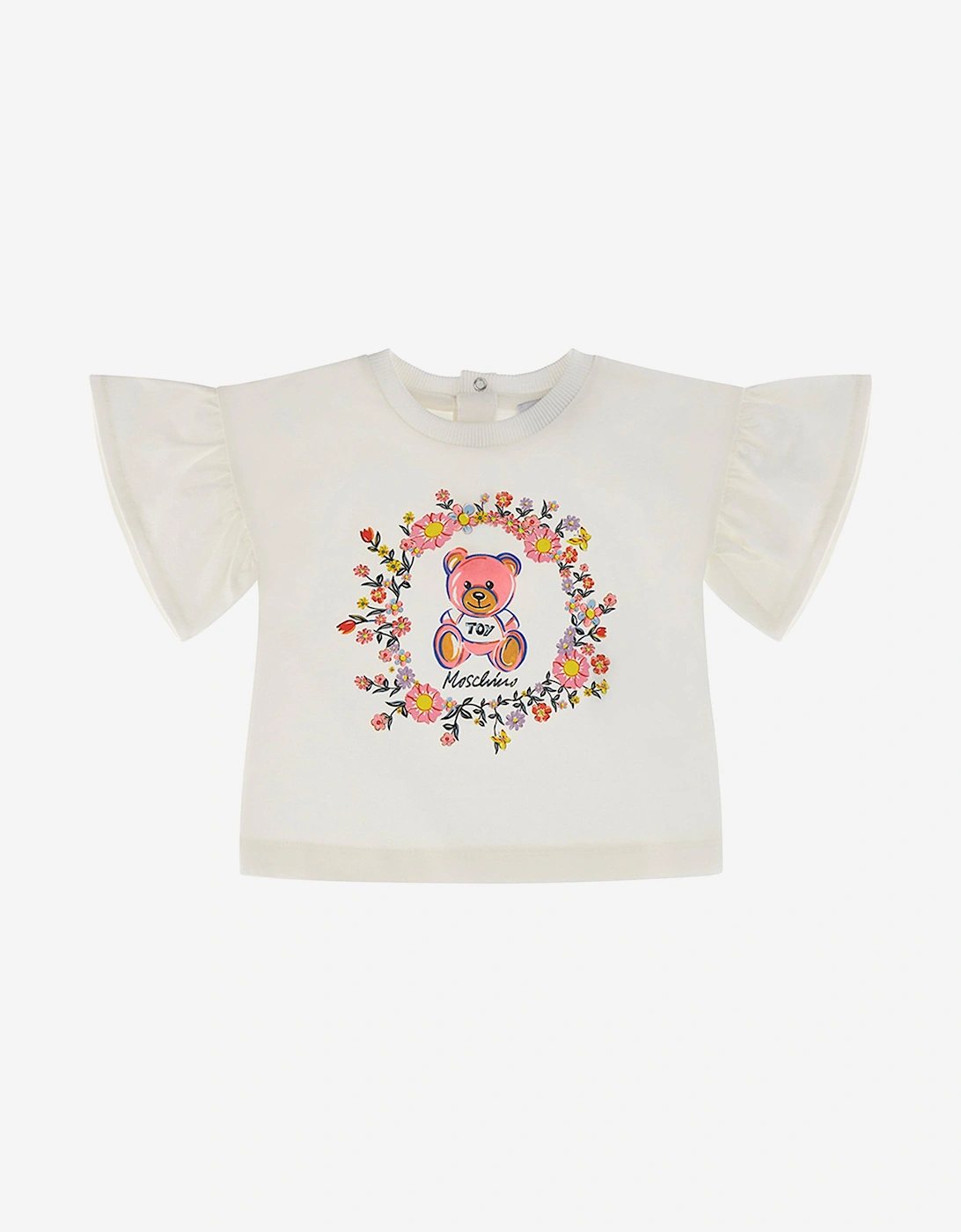 Baby Girls Teddy Bear Leggings Set in Ivory