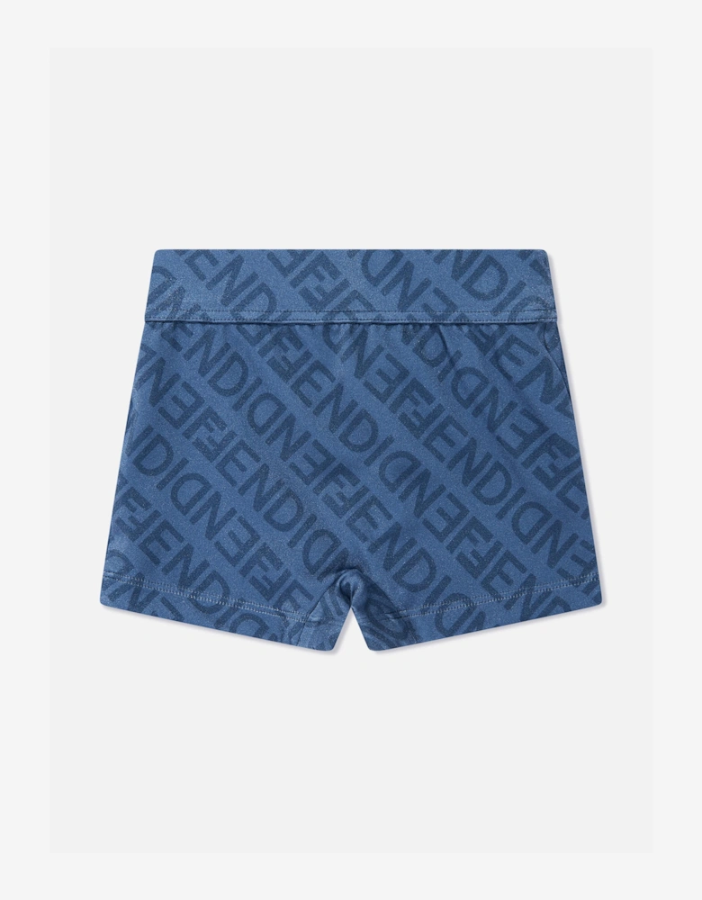 Boys FF Logo Swim Shorts in Blue
