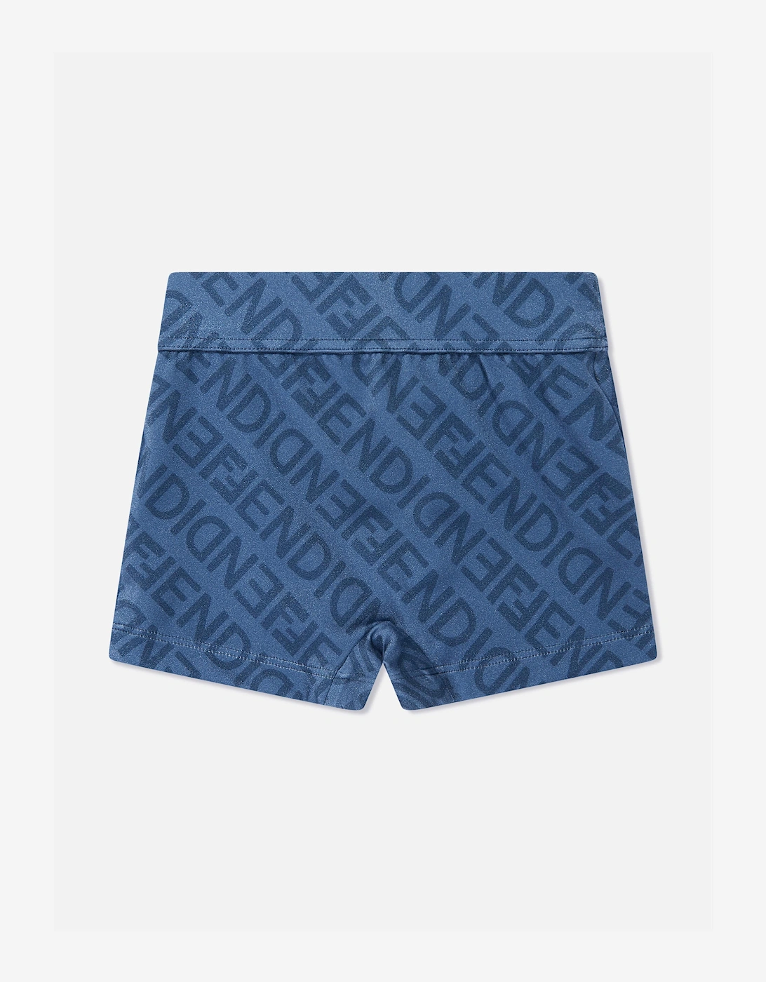 Boys FF Logo Swim Shorts in Blue, 5 of 4