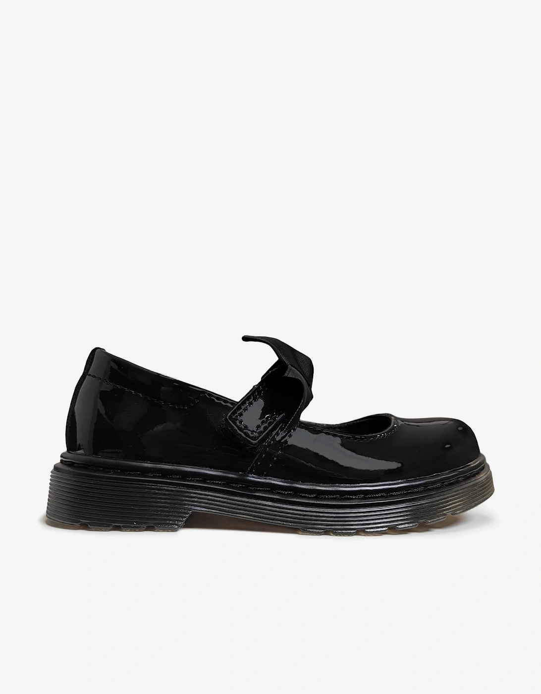 Dr Martens Girl's Dr Martens Girls Maccy II Patent Leather Mary Jane Shoes in Black
