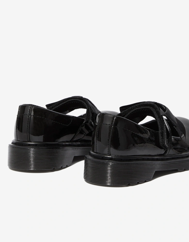 Girls Maccy II Patent Leather Mary Jane Shoes in Black