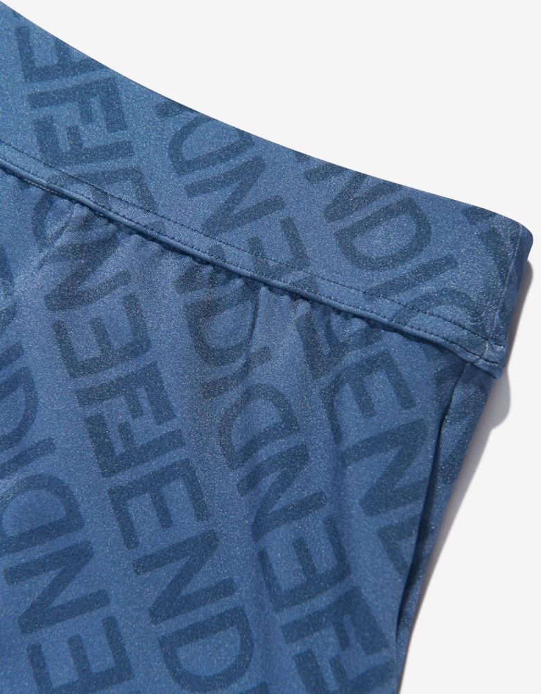 Boys FF Logo Swim Shorts in Blue