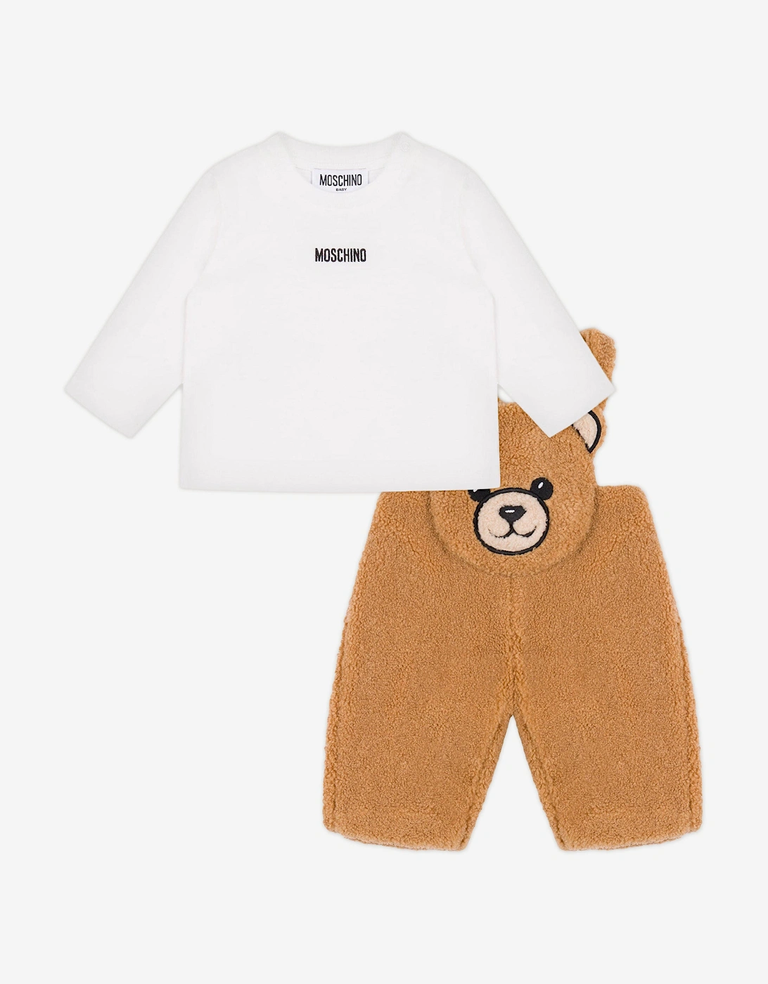 Baby Boys Bear Dungaree Set in Brown, 5 of 4