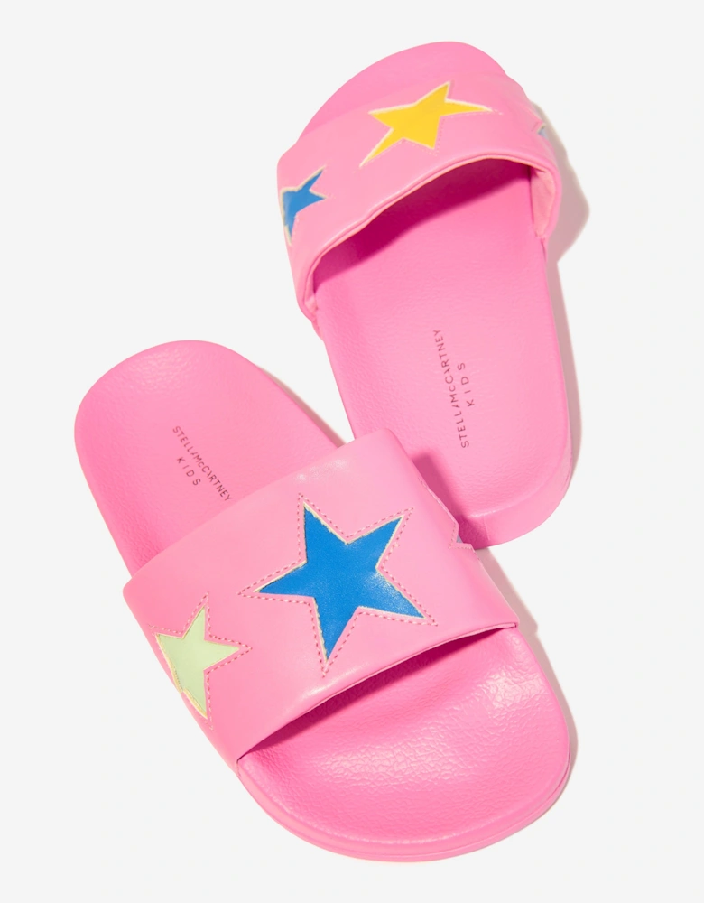 Girls Star Sliders in Pink