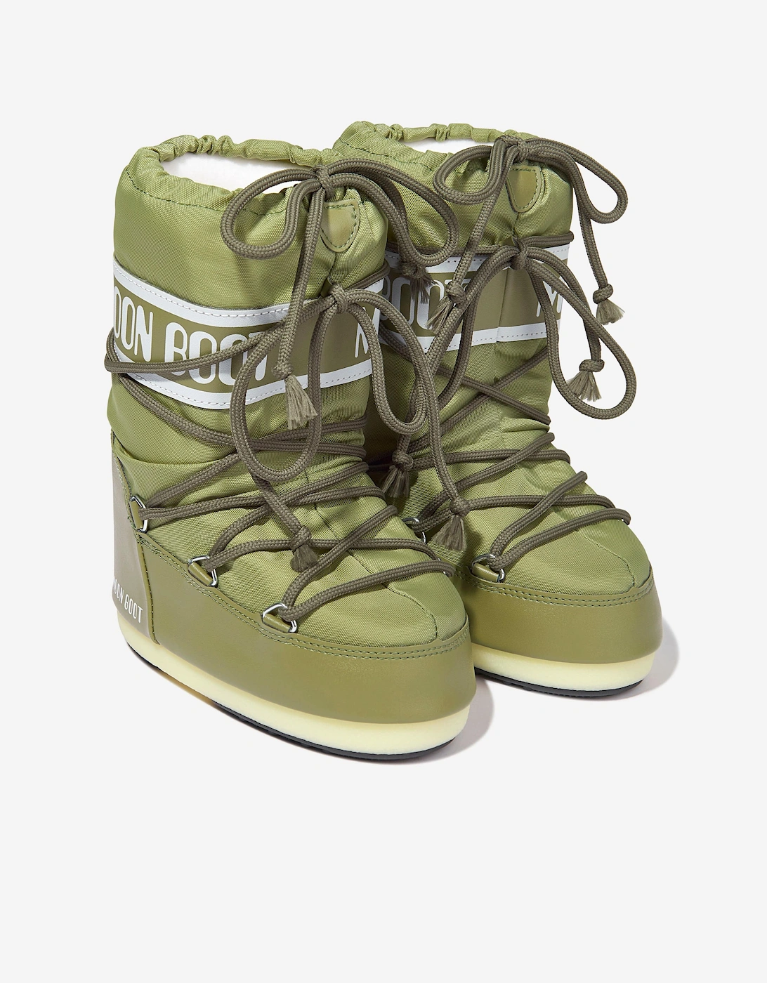 Moon Boot Kids Icon Nylon Snow Boots in Green