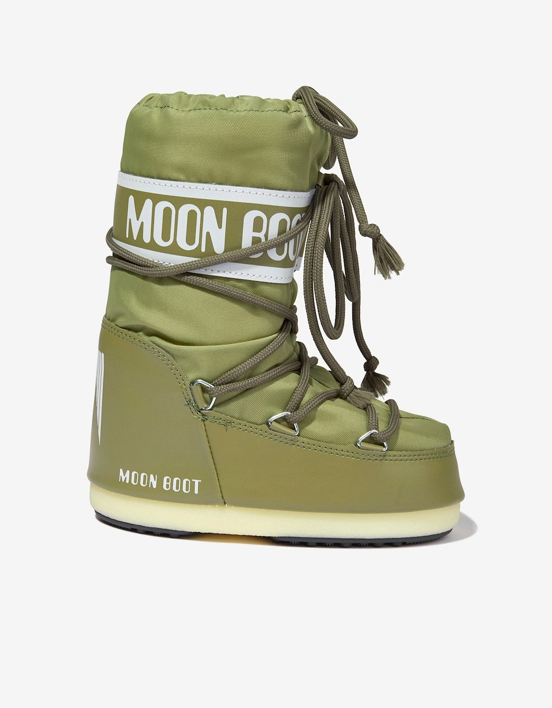 Moon Boot Kids Icon Nylon Snow Boots in Green, 5 of 4