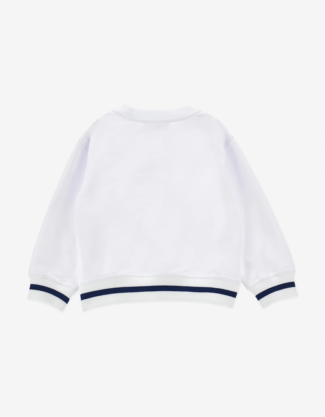 Girls Baseball Bunny Sweatshirt in White