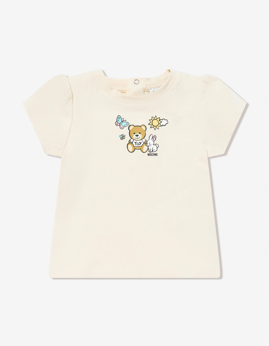 Baby Girls Teddy Bear Leggings Set in Beige