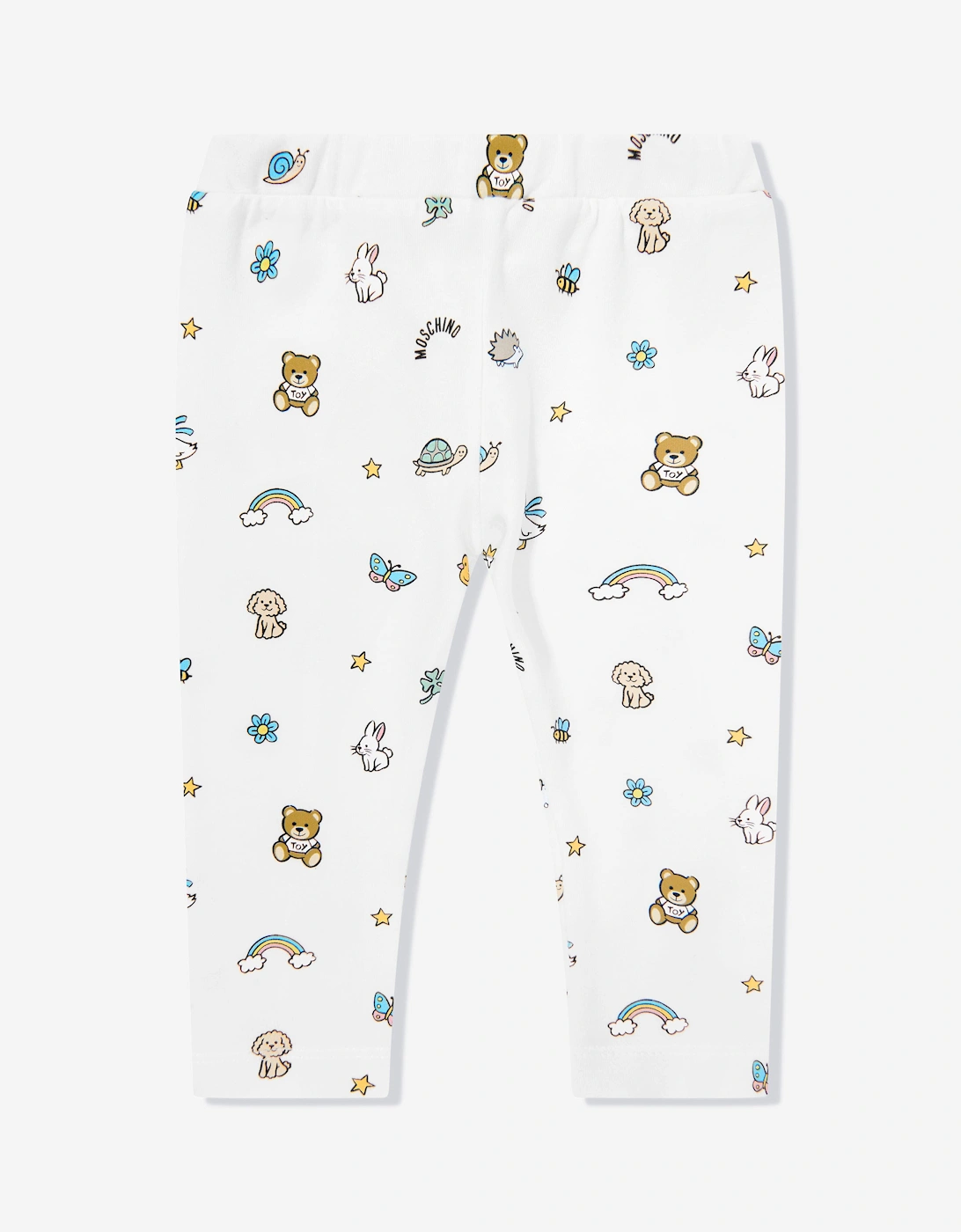 Baby Girls Teddy Bear Leggings Set in Beige
