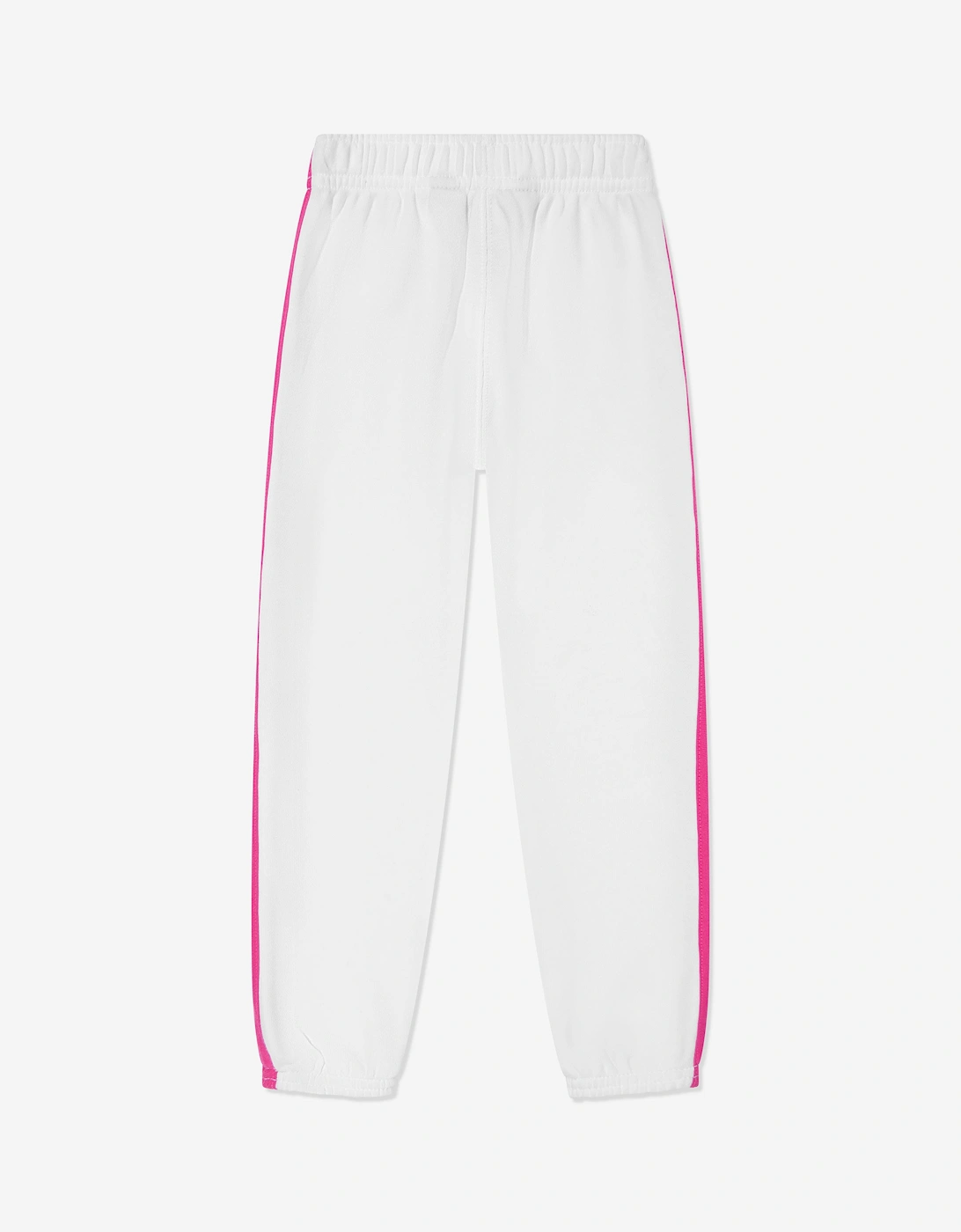 Girls Side Stripe Joggers in White