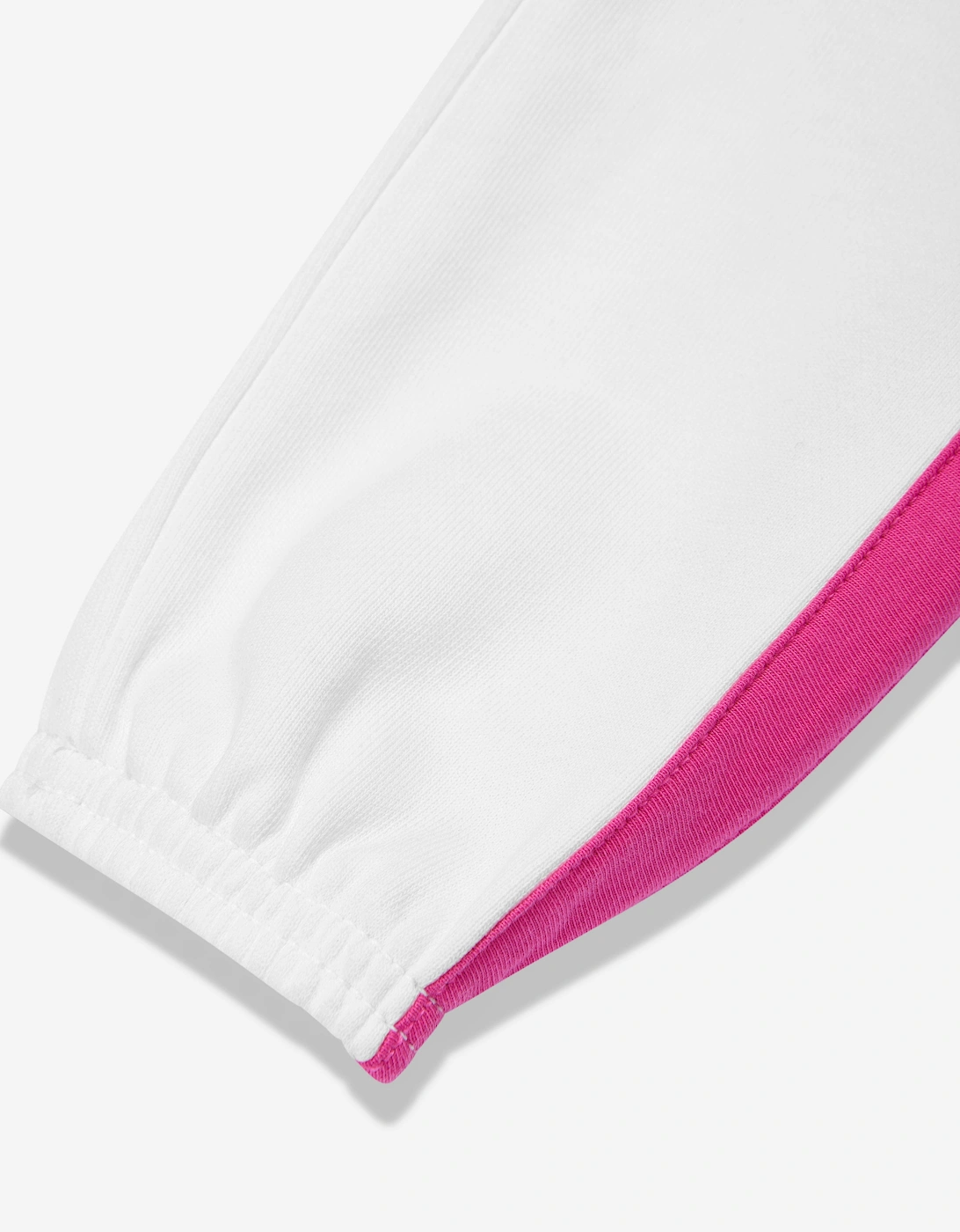 Girls Side Stripe Joggers in White