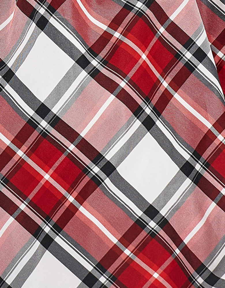 Baby Girls Tartan Taffeta Balloon Skirt in Red