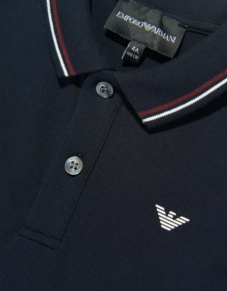 Baby Boys Logo Polo Shirt in Navy