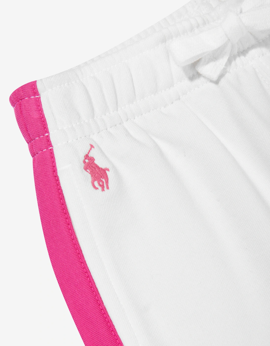Girls Side Stripe Joggers in White