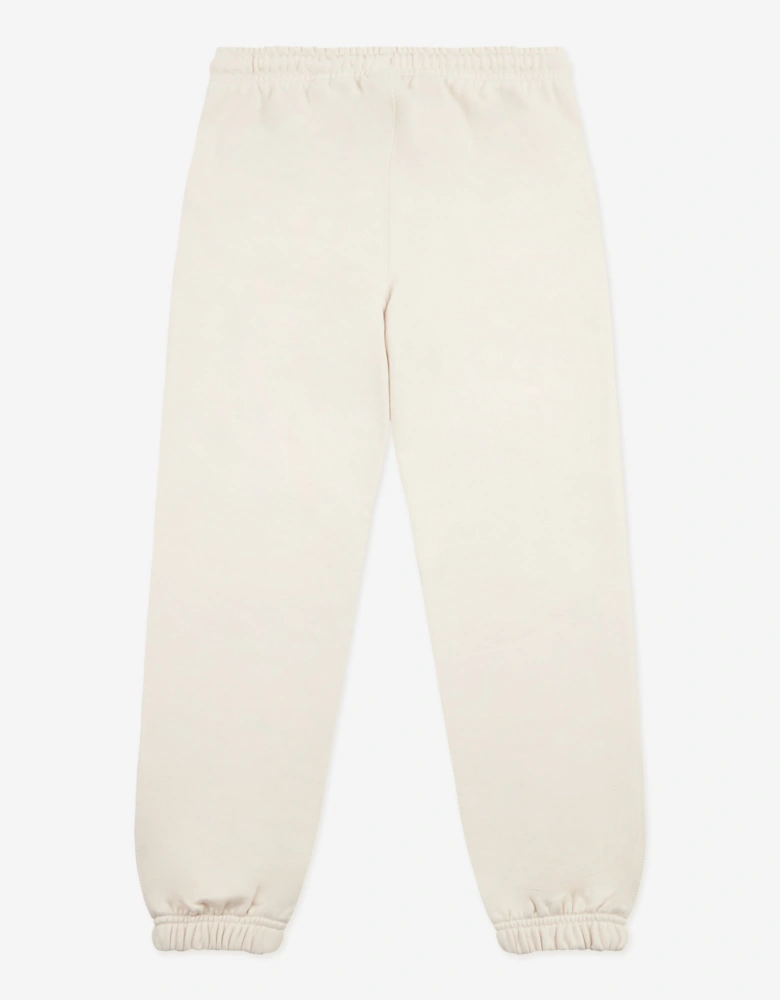 Girls French Terry Small Logo Joggers in Beige