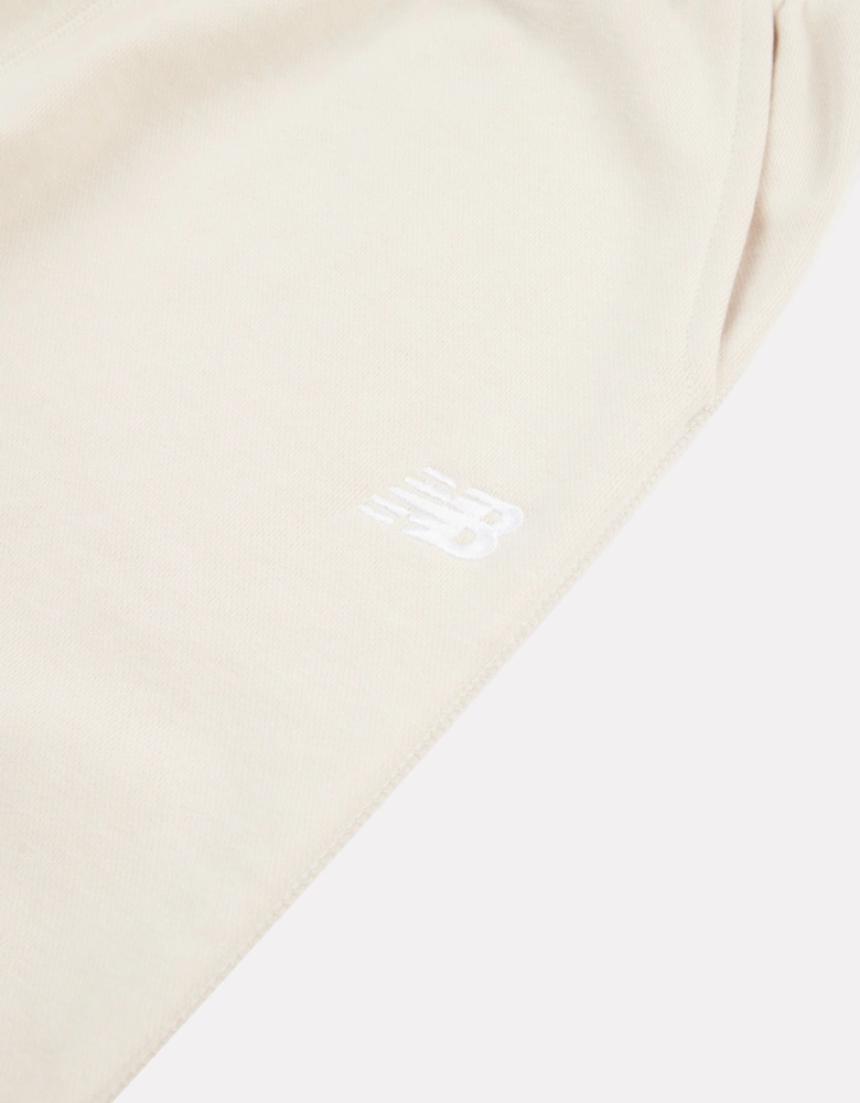 Girls French Terry Small Logo Joggers in Beige