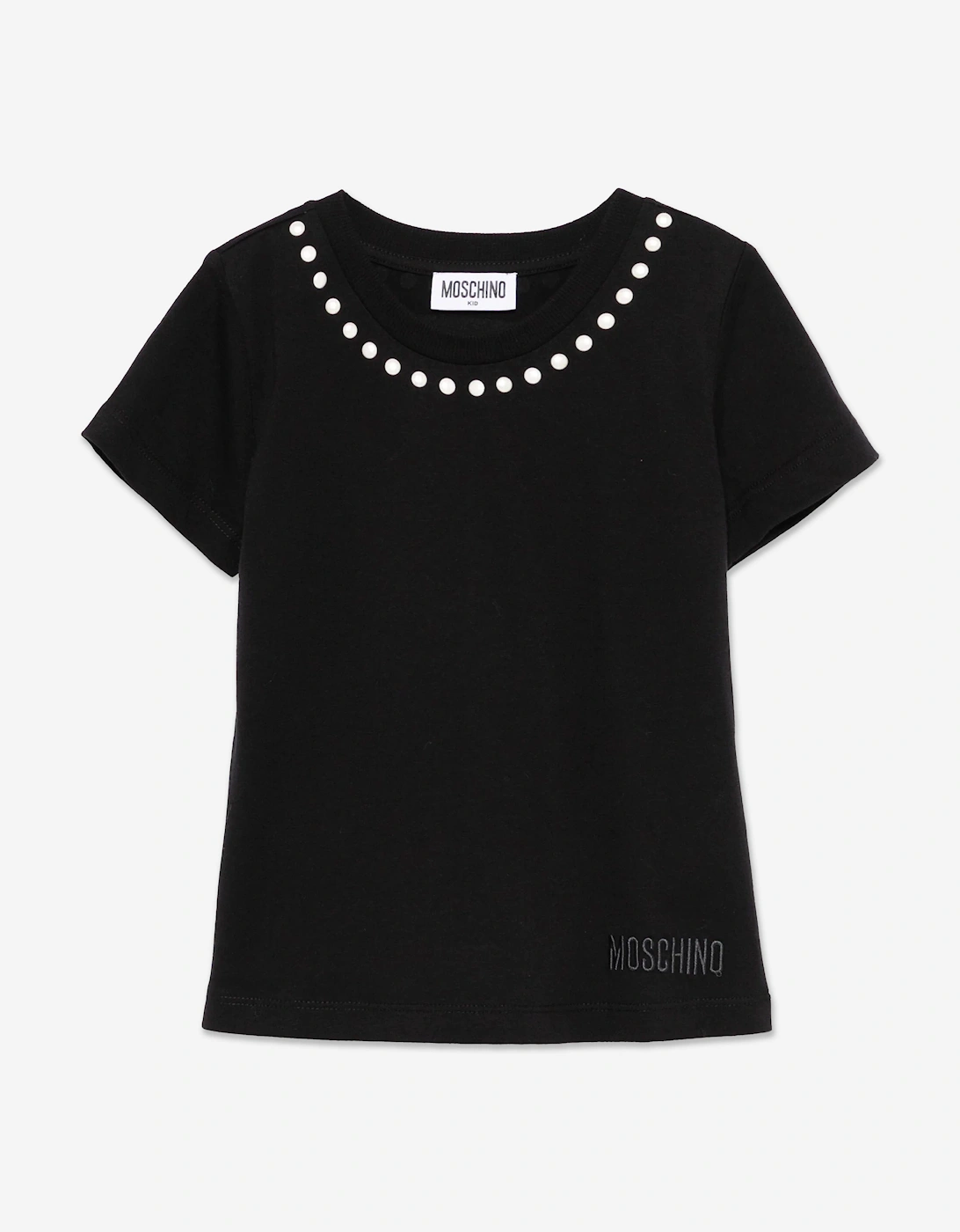 Girls Peace Pearls T-Shirt in Black, 5 of 4