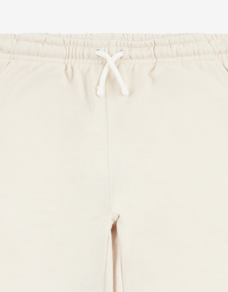 Girls French Terry Small Logo Joggers in Beige