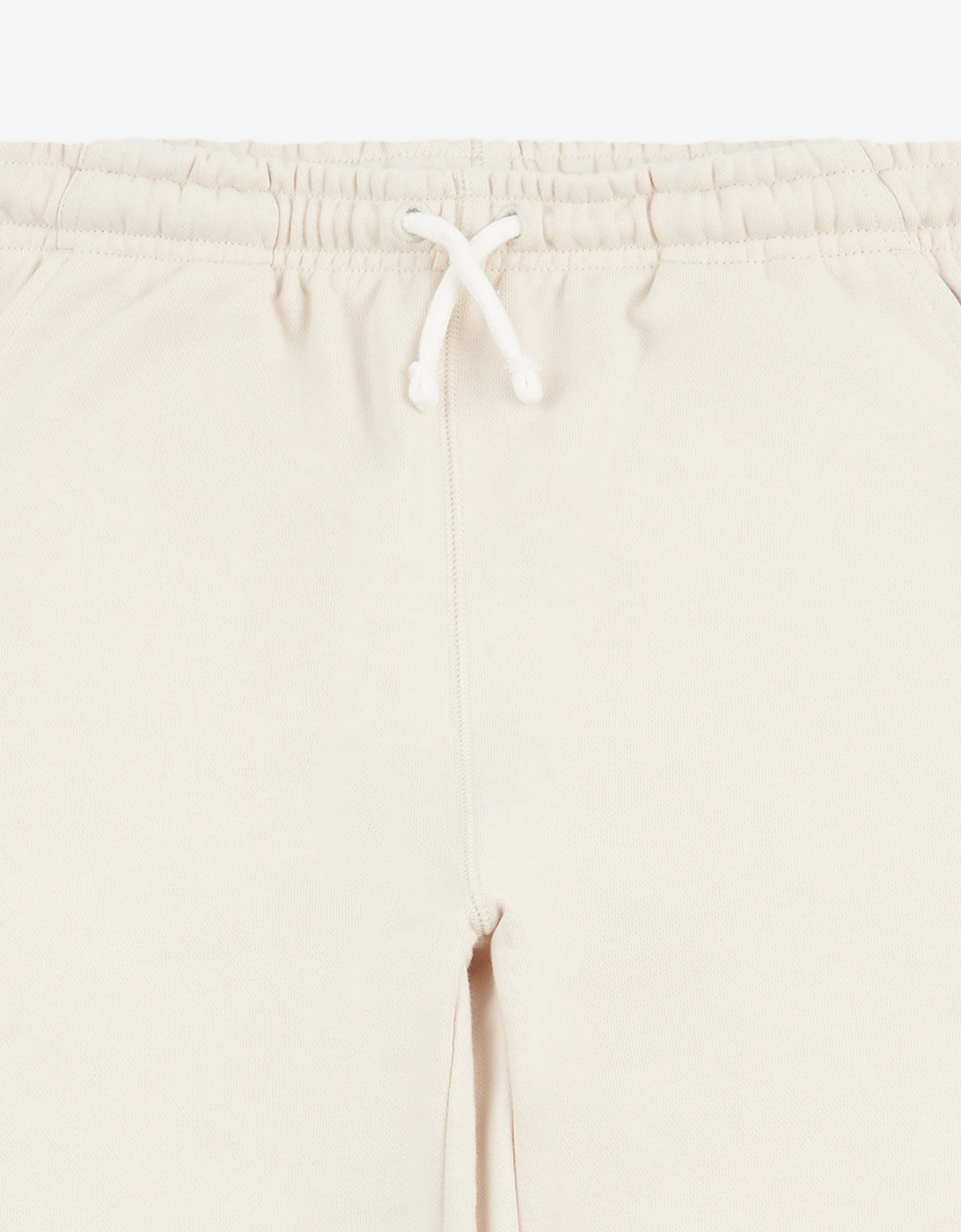 Girls French Terry Small Logo Joggers in Beige