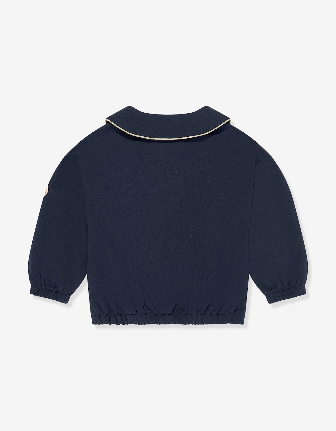 Girls Embroidered Logo Sweatshirt in Navy